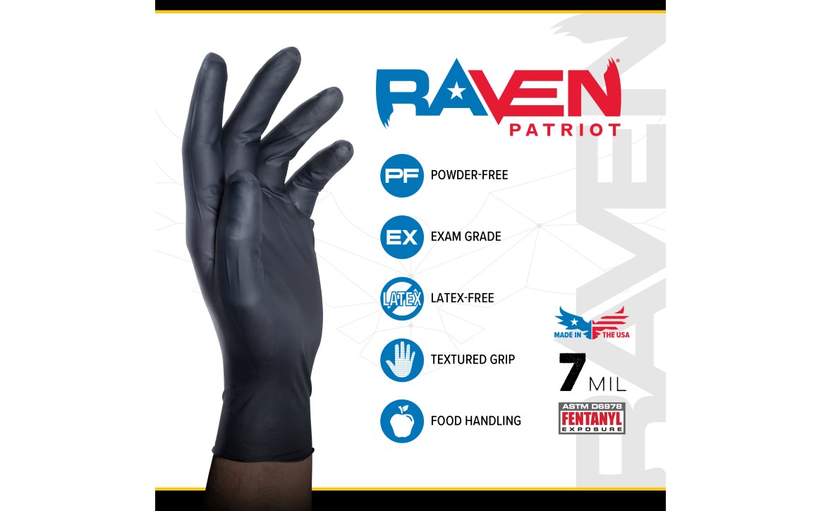 SAS Safety Group | Raven® Patriot Powder-Free Exam Grade Nitrile